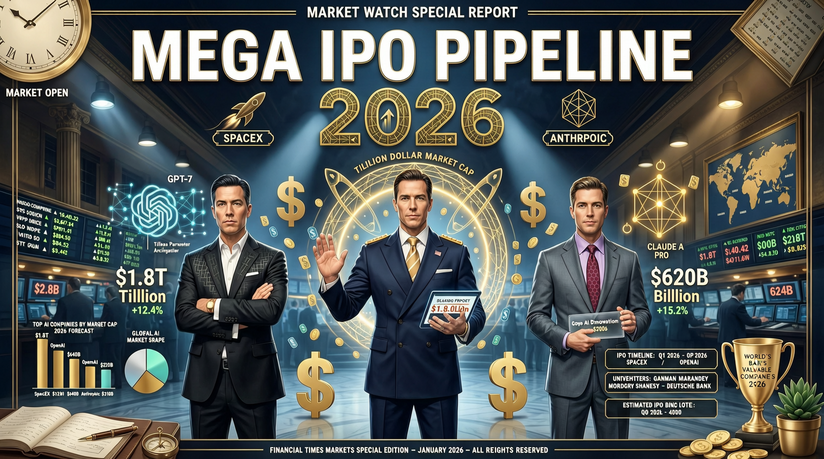 2026 IPO 超级周期：SpaceX、OpenAI、Anthropic 排队上市