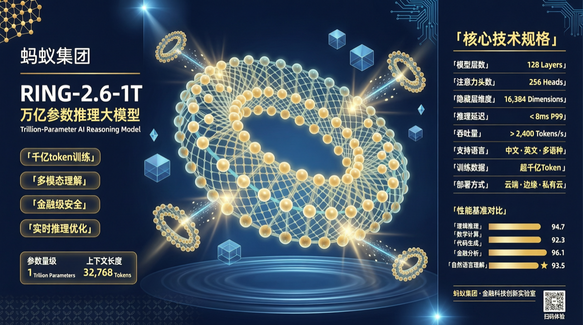 Ant's Ring-2.6-1T Goes Live: Trillion-Parameter Reasoning Model with Dynamic Thinking Intensity
