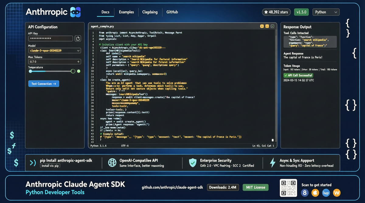 Anthropic Releases Claude Agent SDK Python: Official Agent Development Framework, MIT License