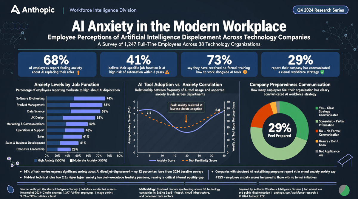 Anthropic Internal Survey Reveals Workers' Real Anxiety and Division Over AI Replacement