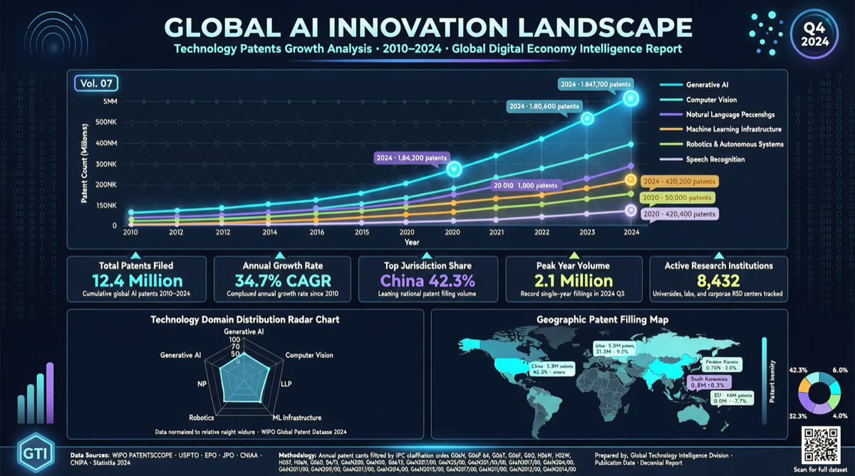China Holds 60% of Global AI Patents, Two-Thirds of Robot Patents: Innovation Map Reshaping