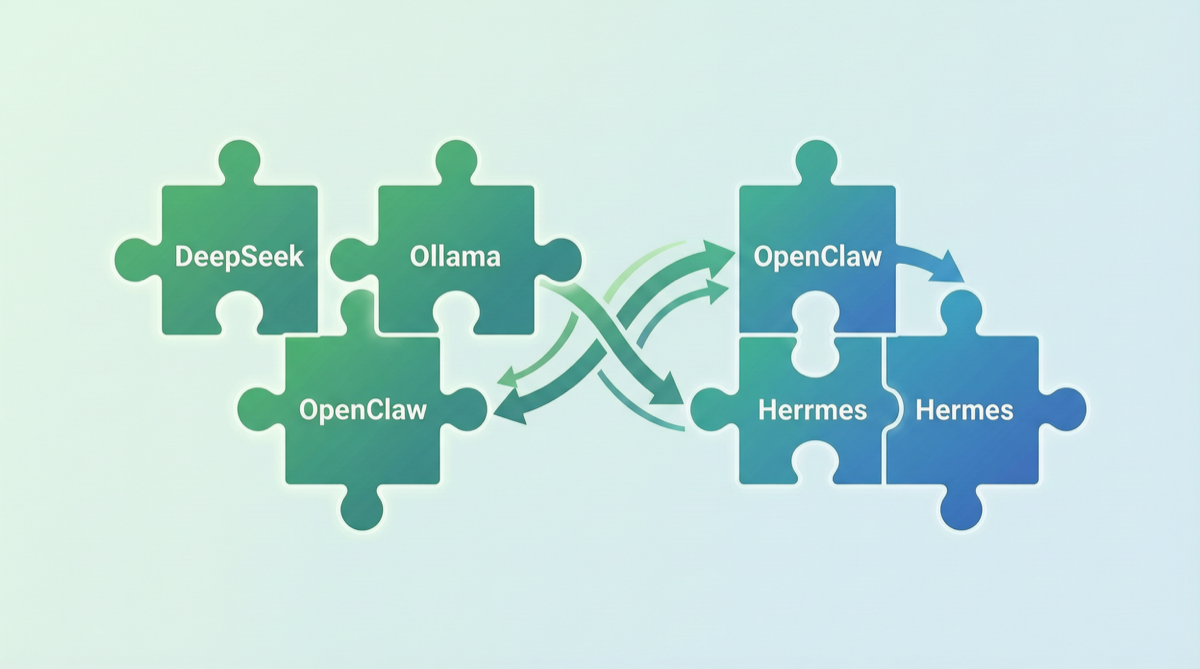 DeepSeek V4 + Ollama + OpenClaw + Hermes：零成本搭建本地 AI 全家桶