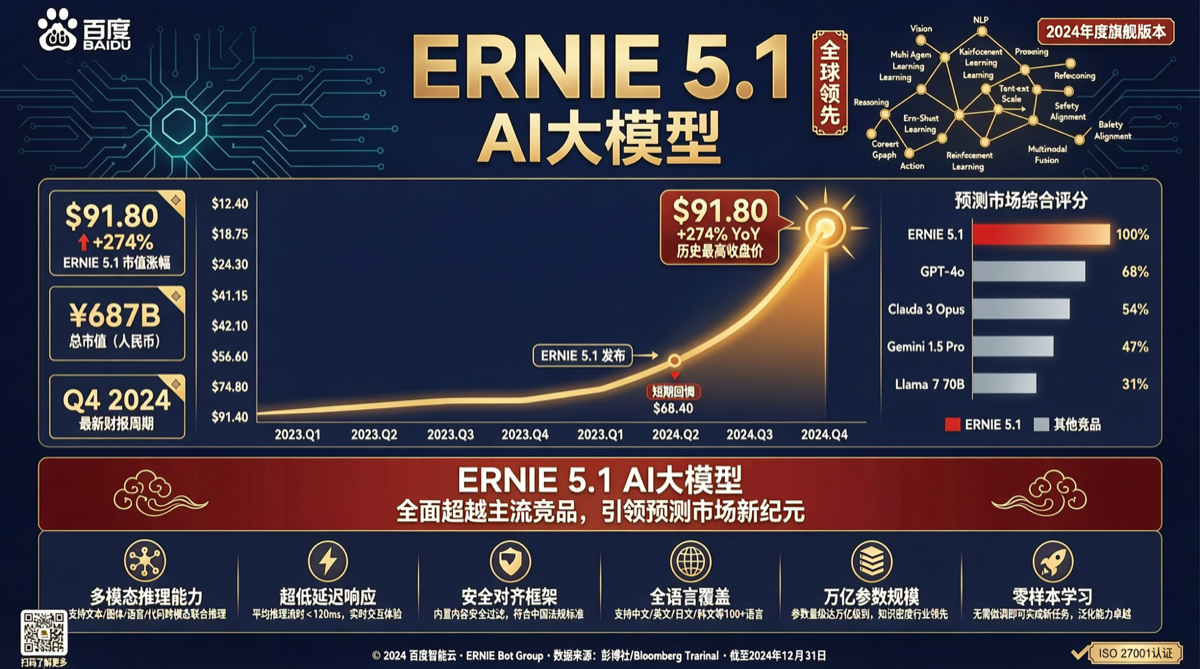 百度 ERNIE 5.1 悄悄登顶 Polymarket：市场情绪首次超越阿里，中国 AI 格局暗流涌动