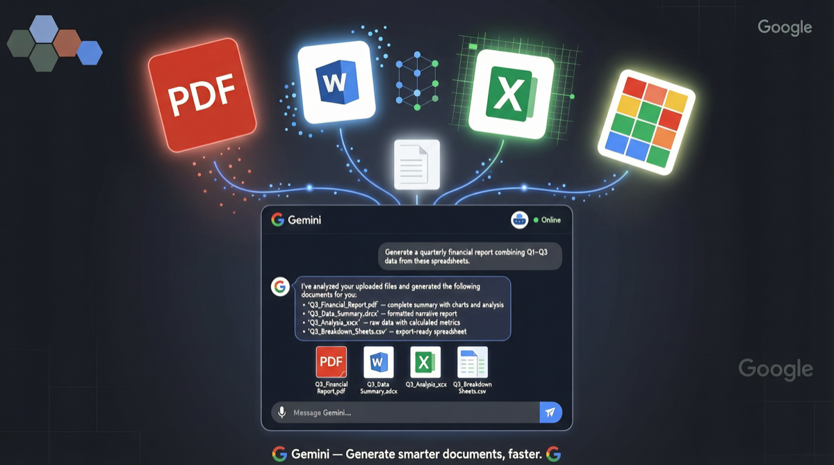 Двойное обновление Gemini: CLI поддерживает локальную Gemma + чат генерирует Docs/Excel/PDF