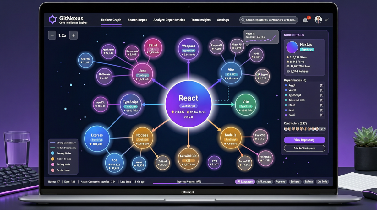GitNexus：在浏览器里跑代码知识图谱，零服务器的 Graph RAG Agent