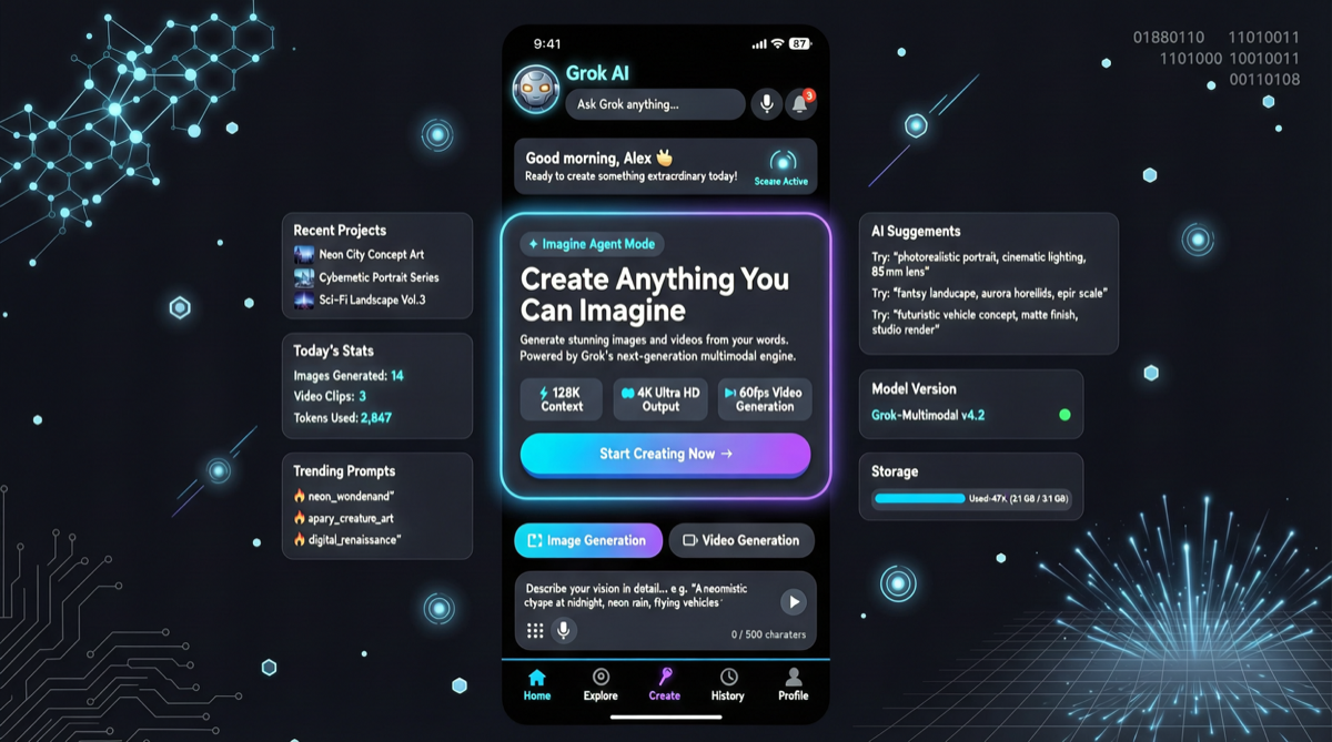Grok iOS 版上线 Imagine Agent Mode：图像视频生成从网页走进原生应用
