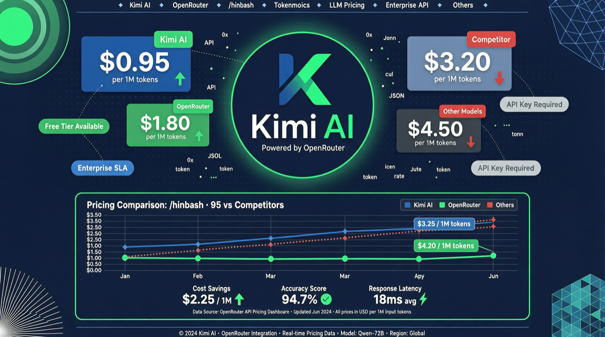 Kimi K2.6 登陆 OpenRouter：$0.95/MTok 输入定价，国产模型出海的价格锚点
