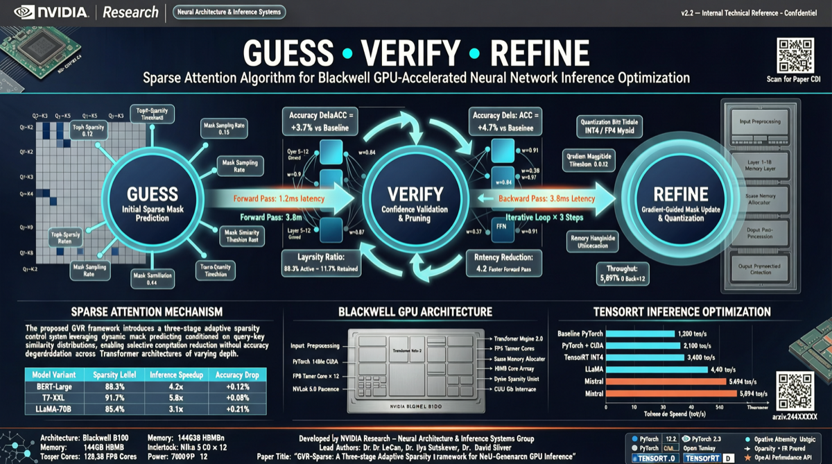 NVIDIA Research Proposes Guess-Verify-Refine: 1.88x Sparse Attention Speedup on Blackwell