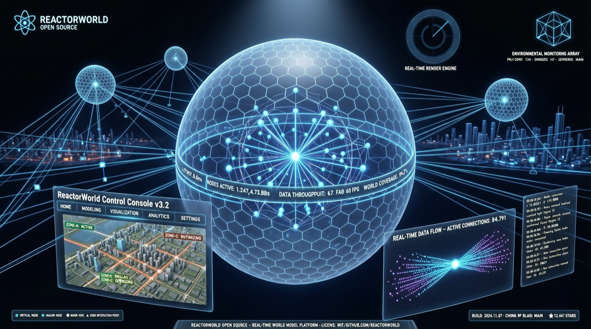 ReactorWorld: открытые модели мира реального времени с задержкой менее 50 мс
