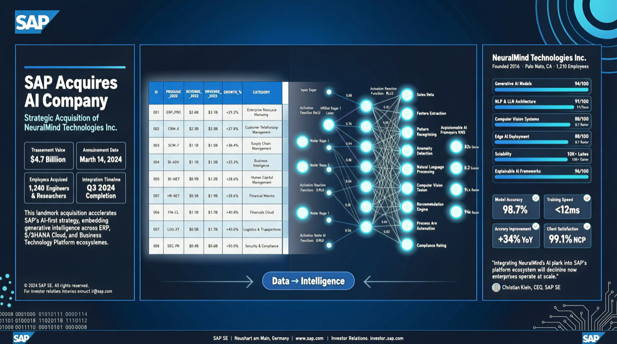 SAP Acquires TabPFN Parent PriorLabs for €1 Billion: The Era of Tabular Data Foundation Models Has Arrived