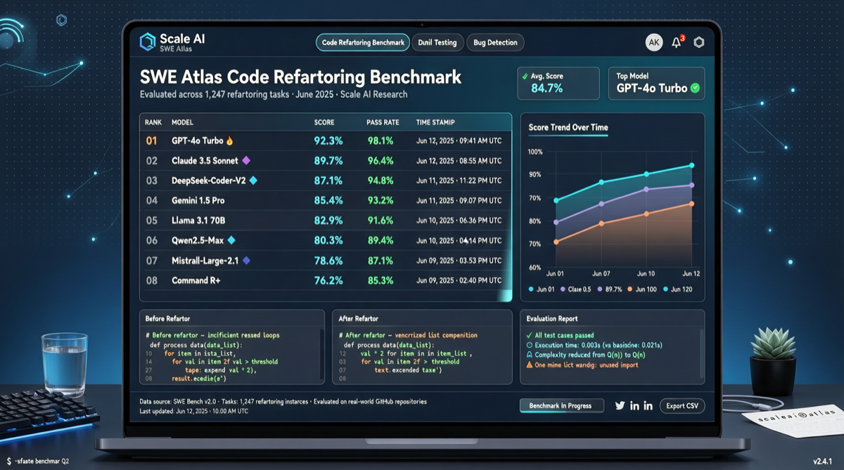 Scale AI 发布 SWE Atlas 重构榜单：代码重构能力成为 Agent 新战场，Claude Code + Opus 4.7 登顶