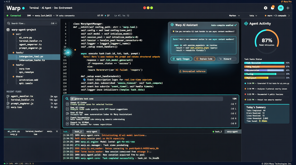 Warp 终端日增 12,822 stars：Agentic 开发环境正在重塑开发者工作流